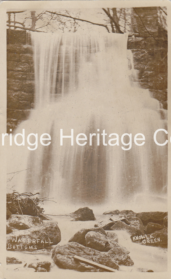 274B - Knowle Green - Waterfall on Cowley Brook, near Clay Hll Mill - 1920